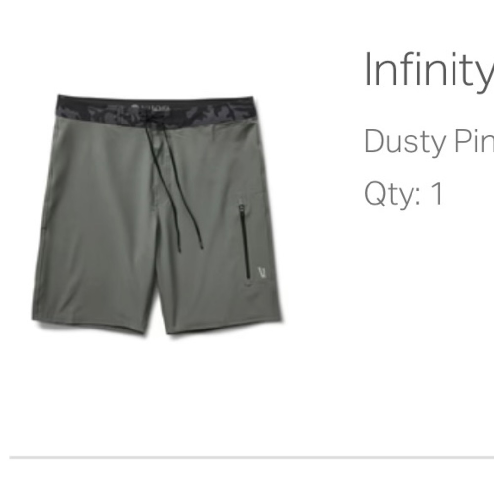 New without tags Men’s Vuori infinity Boadshorts